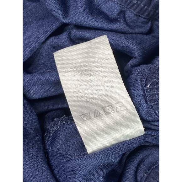 KS Island Men’s Big & Tall Navy Blue Double Stripe Swim Board Shorts - Picture 10 of 13